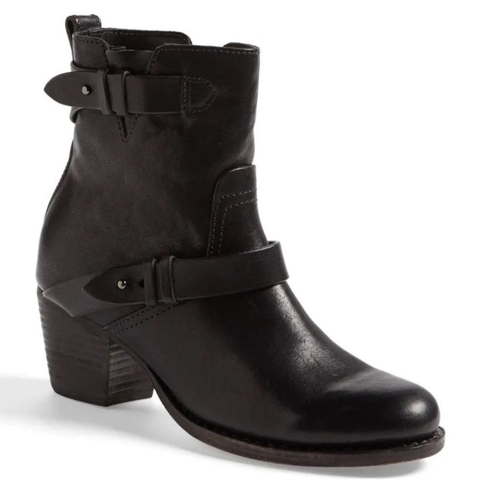 Rag & Bone Harper Leather Moto Ankle Boot 37.5